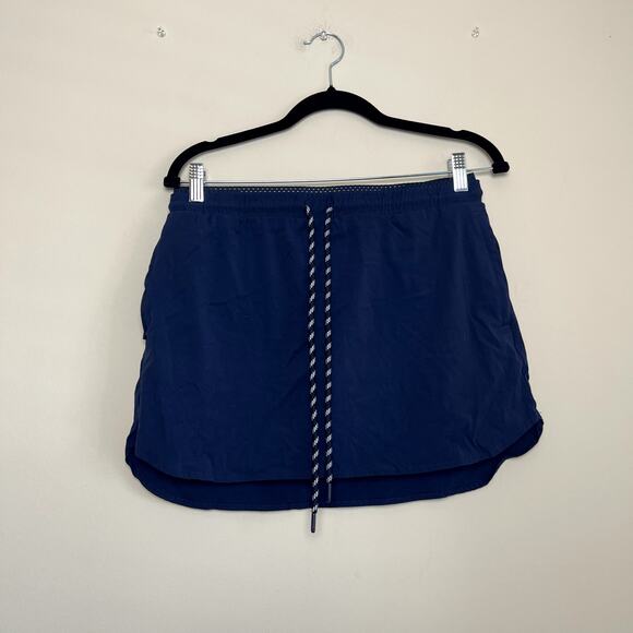 Woven Trek Navy Blue Golf Tennis Pickleball Athletic Pull On Skort Sz M - Picture 1 of 7